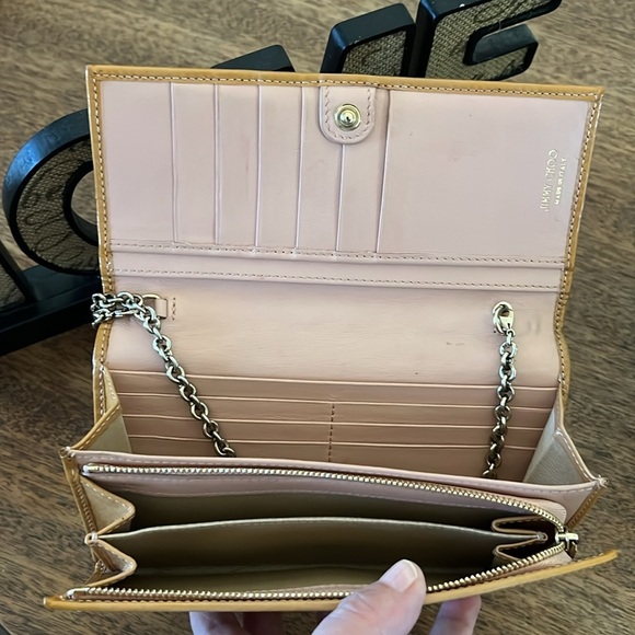 Jimmy Choo Gold Star Studded Patent Leather Wallet on Chain - Picture 4 of 8